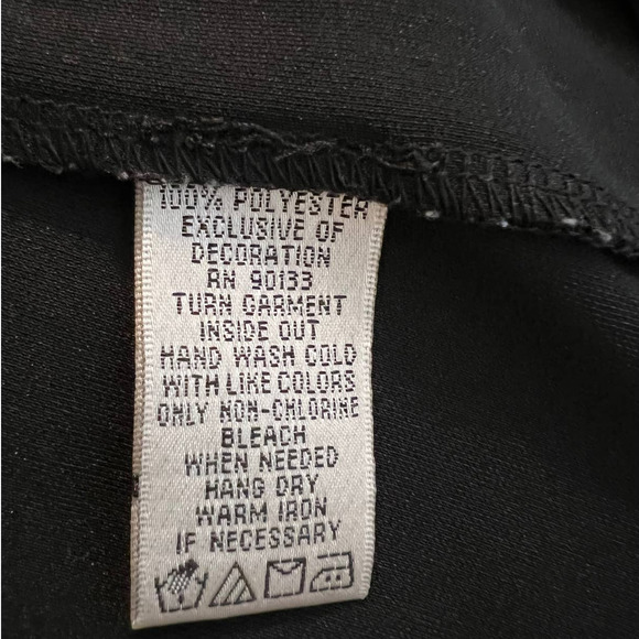 Bob Mackie Wearable Art Dress in Black with Embroidered Neckline Blue Size Large - Picture 5 of 5